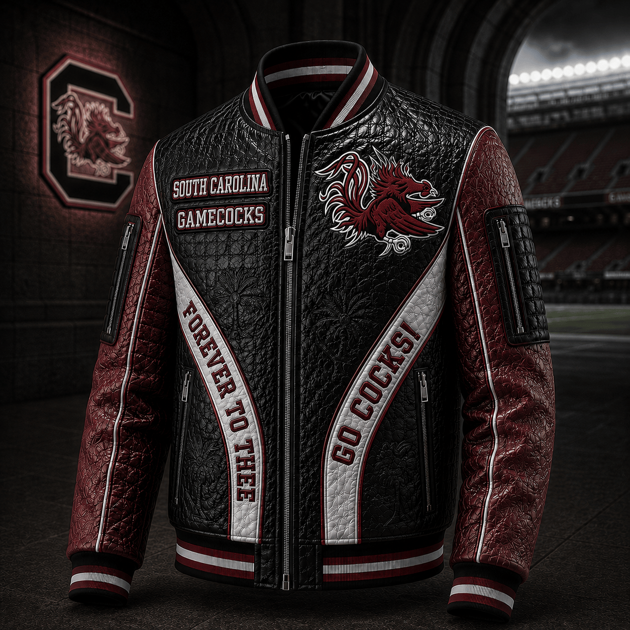 Premium SCG Leather Zipper Jacket PVNA