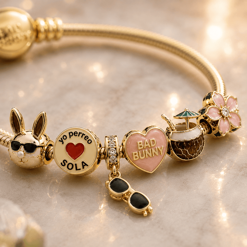 BBN Gold Charm Bracelet Set VTH